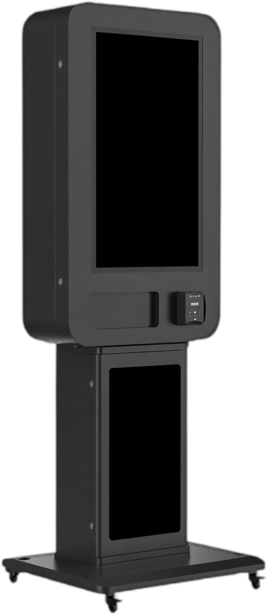 The Vault mounted on a mobile floor stand with locking casters